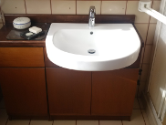 Restauro mobile bagno con lavabo